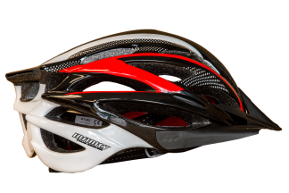 Black, White & Red Checked Helmet
